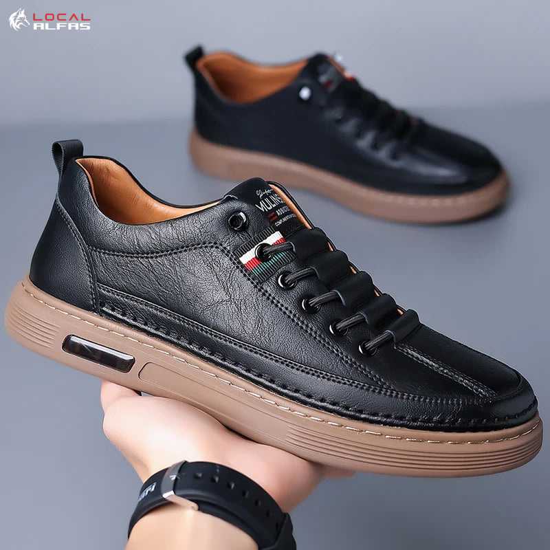 Kit 2 Tênis Ortopédico Italiano de Couro Legitimo (Cópia)